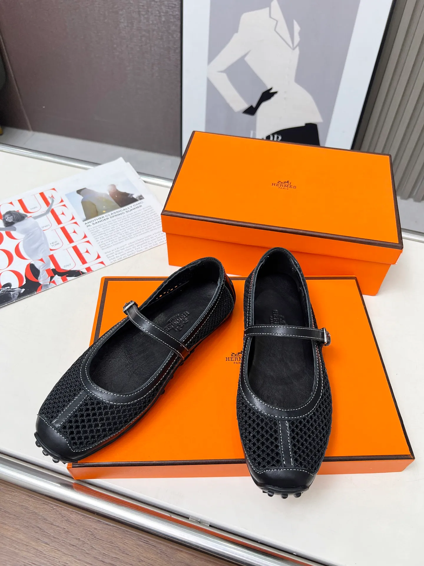 👟👟Ex-factory price 480👟👟Hermes New model! Original development, top layer cowhide! New crafting grid! In sheepskin, sheepskin padding! 35-41 yards